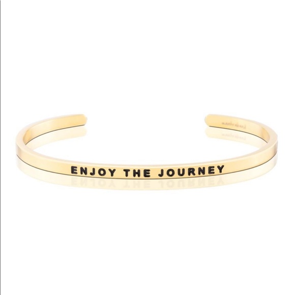 MantraBand “Enjoy the Journey” Bangle Gold - Picture 2 of 5